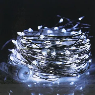 Image de Guirlande lumineuse d'extérieur à LED 15m extensible éclairage de Noël fête guirlande lumineuse, couleur:blanc froid