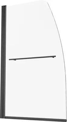 Immagine prodotto di VEVOR Porta per bagno-doccia senza telaio (864 x 1397 mm/W x H) Porta per bagno-doccia semi-salvaspazio, porta in vetro temperato orientabile a 180°, (spessore del vetro 6 mm), nero