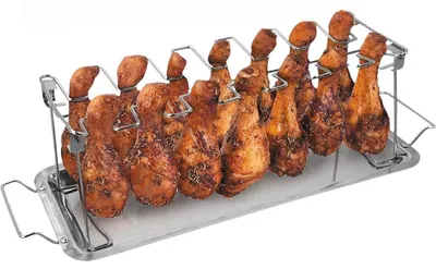 Produktbild von GrillX Hähnchenflügelhalter - Hähnchenhalter für Grill & Ofen - Edelstahl - Kamado BBQ Zubehör