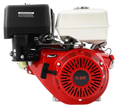 Produktbild von Benzinmotor - 4-Takt Einzylinder - 420cc - 15 PS 9700 W - Luftgekühlt - Universalmotor für Gokart, Pumpe, Generator - Rot