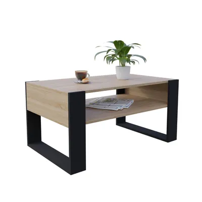 Produktbild von POKAR Couchtisch Wohnzimmertisch Moderner Beistelltisch , Farbe:Eichen Sonoma, Größe:920 x 536 x 450