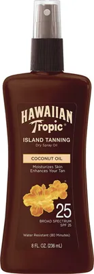 Obrázek produktu pro Hawaiian Tropic | Opalovací olej SPF 25 - 236 ml - UVA/UVB ochrana - voděodolný a hydratační