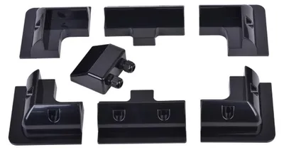 Produktbild von Alcapower 7er-Set Schwarze ABS-Eckhalterungen für Wohnmobil- und Boots-Solarpanels - Sichere Befestigung und IP68-Kabeldurchführung