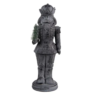 Produktbild von Clayre & Eef Figur Nussknacker 32 cm Grau Kunststoff