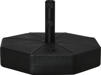 Produktbild von Outsunny Sonnenschirmständer 40 kg Schirmständer für Sonnenschirm Schirmstangen 38 mm/48 mm befüllbar mit Wasser oder Sand Sonnenschirmfuß für Garten Terrasse Balkon Schwarz Ø60 x 36H cm