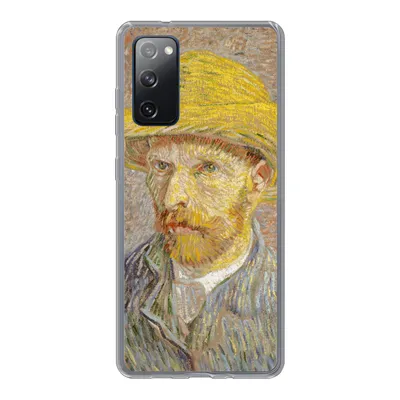 Produktbild von MuchoWow® Handyhülle Schutzhülle Hülle für Samsung Galaxy S20 FE Selbstbildnis mit Strohhut - Vincent van Gogh Silikon Softcase Handy Hülle - Abdeckung