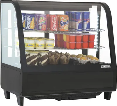 Image de Vitrine réfrigérée Casselin 100 l avec double vitrage et éclairage LED 160 W, couleur : noir