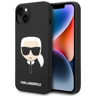 Immagine prodotto di Karl Lagerfeld Klhcp14Slkhbk Custodia rigida per Iphone 14 / 15 / 13 6,1 Czarny/Nero Silicone Karl's Head