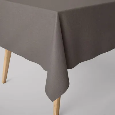 Produktbild von Tischdecke abwaschbar uni grau div. Größen von SCHÖNER LEBEN. Größe 130 x 200 cm