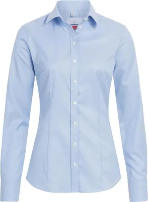 Produktbild von Greiff Modern with 37.5® Damen Bluse Langarm Kent Slim-Fit Hellblau 38