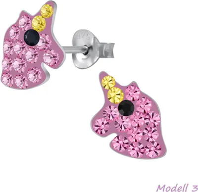 Produktbild von Einhorn Ohrstecker Silber Kinder Ohrringe  Modell 3