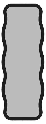 Image de Miroir en bois « Aror » 50 x 2,2 x 160 cm - Noir
