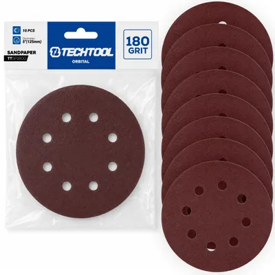 Produktbild von TECHTOOL Schleifpapier P180 Ø 125 mm, 10 Stück für TTOS02O