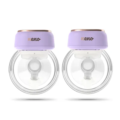 Two identical electric breast pumps are shown side-by-side against a white background.