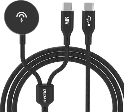 Image de DUDAO Dudao A12MaxC ladekabel USB-C/Tradlos 60W Sort