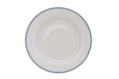 Obrázok produktu pre Thun 1794 Opal, plytký tanier, 27, porcelán, biela čipka, modrý okraj, Thun