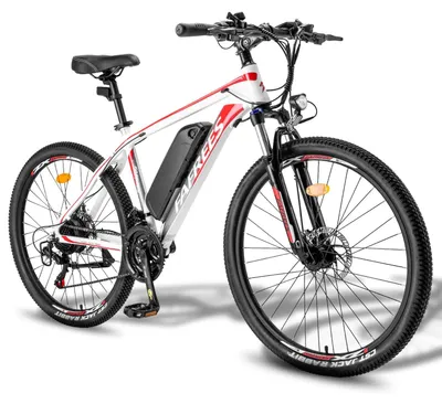 Immagine prodotto di Bicicletta elettrica 66 cm - Hailong One - Batteria al litio da 250 W, 36 V, 13,5 Ah - Autonomia 45–55 km - Display LCD - Attacco manubrio regolabile - Bianco