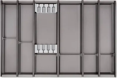 Produktbild von SOTECH Besteckeinsatz Cuisio transluzent-graphitgrau für 800 mm, Breite Innen: 720-726 mm Tiefe: 473mm Höhe 55 mm für Blum Legrabox