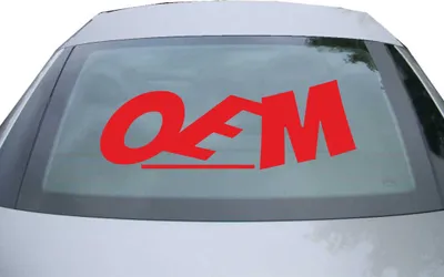 Produktbild von Indigos UG - Aufkleber Heckscheibe & Motorklappe DE7087 - rot - 600x211 mm - OEM - Auto Scheiben Fenster Heckklappe Tuning Racing JDM - Die cut