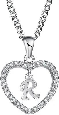 Produktbild von Elegante Halskette Buchstabe R/Silber für Damen KP5175