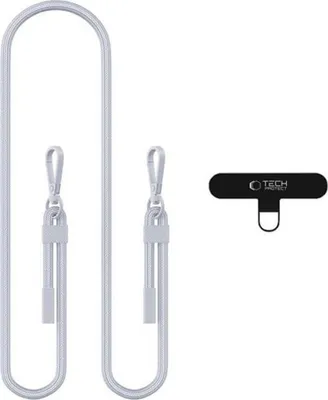 Obrázek produktu pro Šňůrka na mobilní telefon na zápěstí/paži, Tech-Protect C5SE Rope Crossbody Strap, šedá