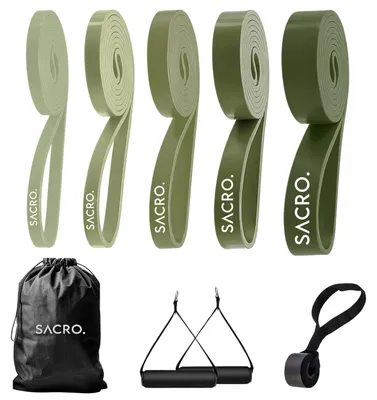 Productafbeelding van Set van 5 Weerstandsbanden voor Fitness en Yoga