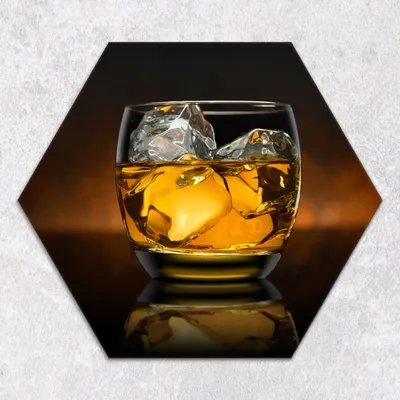 Produktbild von Glas-Herdabdeckplatten Glaskeramikkochfeld-Abdeckung Spritzschutz Glas hexagon 40 cm Whisky