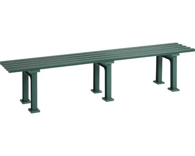 Produktbild von Blome Gartenbank Mono ll, 4-Sitzer, Pflegeleichte Kunststoff, mit 5 Mehrkammerprofilen & 3 Standfüßen, Grün