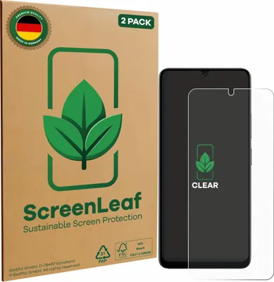 Produktbild von 2x ScreenLeaf Schutzfolie für Doogee Note 59 Pro nachhaltiger Displayschutz Display Schutz Folie Klar Transparent