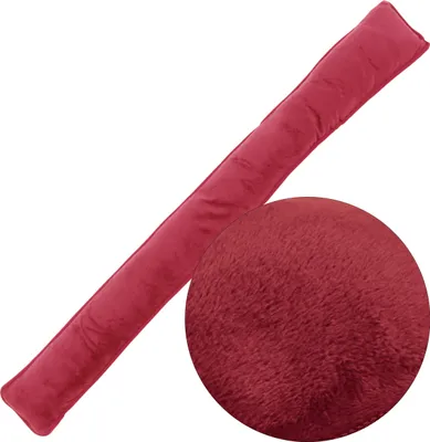 Produktbild von Zugluftstopper mit Microfaserbezug Türbodendichtung Türdichtung Fensterdichtung Türwindstopper Windstopper Bordeaux 1 Stück