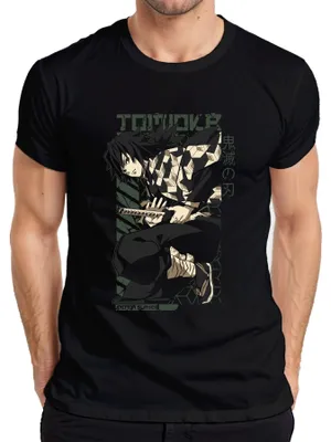Obrázok produktu pre Giyu Tomioka Kimetsu no Yaiba Demon Slayer Anime Gift Pánske tričko, čierna, M