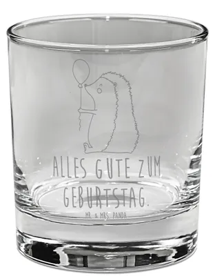 Produktbild von Mr. & Mrs. Panda Tumbler Igel Luftballon - Transparent - Geschenk, Happy Birthday, Glückwunsch, Glas, Old Fashioned, Whiskey, Bourbon, Geburtstag, Lustige Sprüche, Ballon