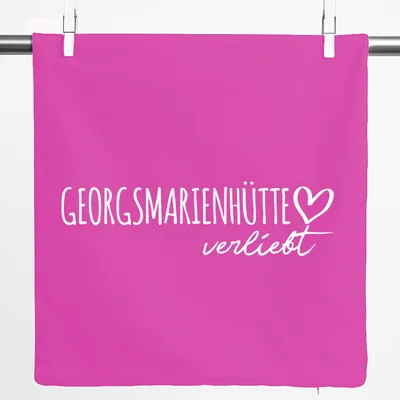 Produktbild von Huuraa Kissenbezug Georgsmarienhütte verliebt 40x40cm Fuchsia Baumwolle Dekokissenbezug Geschenkidee
