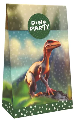 Produktbild von Dinosaurier Geschenktüten 10 Stück Realistisch Mitgebseltüten Dino Kindergeburtstag Party