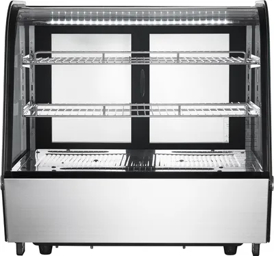 Immagine prodotto di Vetrina refrigerata SucceBuy, vetrina pasticceria da banco da 4,2 Cu.Ft./115L, frigorifero commerciale a 2 livelli con illuminazione a LED, raffreddamento TURBO, raffreddamento ad aria senza gelo per panetterie