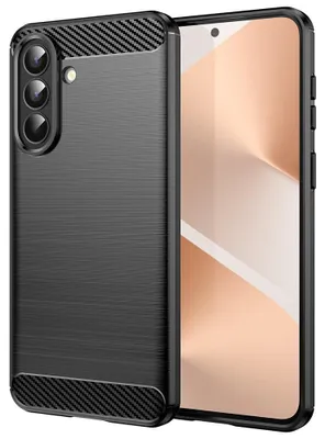 Produktbild von Handyhülle für Galaxy A57 5G, Techsuit Carbon Silicone, Schwarz
