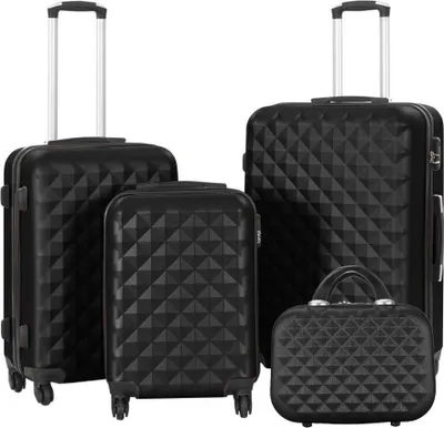 Immagine prodotto di Set valigie da viaggio con borsa cosmetica, colore nero