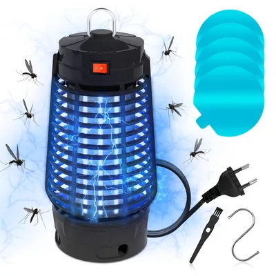 Obrázok produktu pre Lampa proti komárom, UV elektrický odpudzovač hmyzu s LED, dosah 100 m²