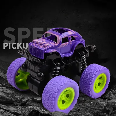 Obrázek produktu pro Terénní vozidlo na setrvačník s pohonem všech kol, realistické, zlepšuje motorické dovednosti, tlumení nárazů, tahací hračka pro děti, fialová barva
