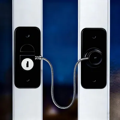 Produktbild von Kühlschrank-Schloss 2 Stück, 4 Schlüssel, für Küche, schwarz, 2er Pack