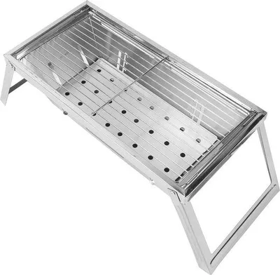 Image de Barbecue compact en bois, acier inoxydable, plage, camping, pique-nique
