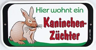 Produktbild von Türschild - Hier wohnt ein Kaninchenzüchter - 308171