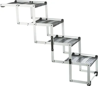 Produktbild von TRIXIE 4-stufige Falt-Treppe, Aluminium/TPR - diverse - Breite: 37 cm/Höhe: bis zu 70 cm/Tiefe: bis zu 160 cm