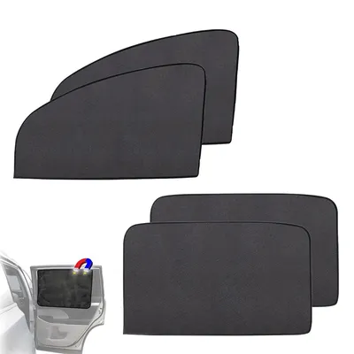 Produktbild von 4er-Set Auto-Sonnenblenden, magnetisch, Seitenfenster, UV-Schutz, Auto-Fensterabdeckung, verdunkelnd
