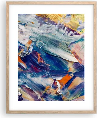 Produktbild von Gerahmtes Poster - Rahmen in heller Eiche - Die Farben Farbe Abstraktion - 40x50 cm - Wand Bild - Wanddeko - Wandbilder - Kunstposter - Wandposter - Bilderrahmen - Bilder - P2NPA40x50-5113