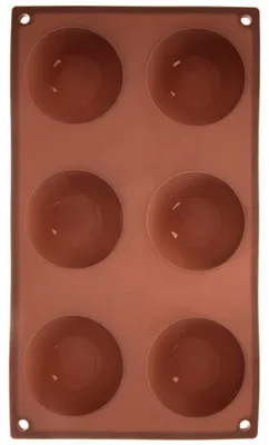 Obrázok produktu pre Silikónová polguľovitá forma na pečenie, hnedá, 28x16,5x3 cm