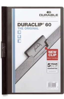 Obrázok produktu pre Durable Duraclip 60 - Schwarz - Transparent - PVC - 60 Blätter - A4 - 1 Stück(e)