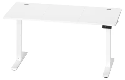 Image de Bureau réglable électriquement avec fonction mémoire pour 4 hauteurs | Blanc | 140x60x72-120 cm