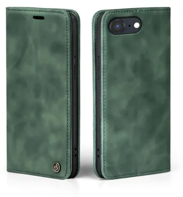 Produktbild von Handy Hülle für Apple iPhone 17e Klapphülle Bookcase Flip Cover Handy Tasche Etui Farbe: Grün