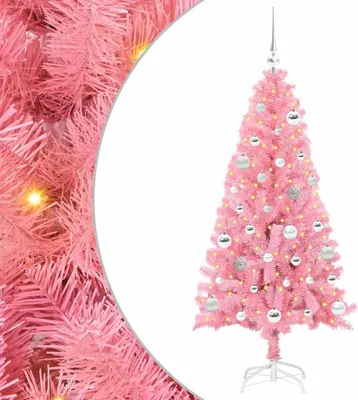 Obrázok produktu pre vidaXL Vianočný stromček so 150 LED diódami so stojanom Ružový 150 cm PVC